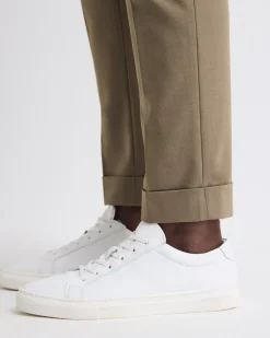 Pleated Tapered-Leg City Pant
