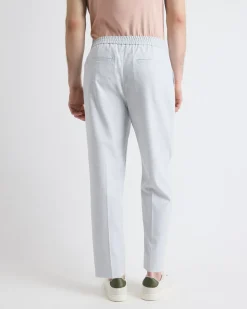 Pleated Tapered-Leg Pant with Elastic Waistband