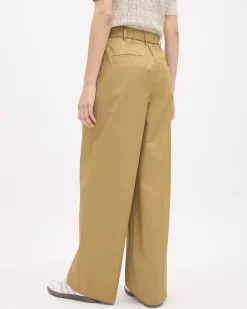 Poplin High-Rise Wide-Leg Pant