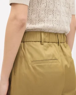 Poplin High-Rise Wide-Leg Pant