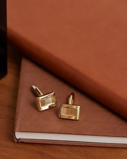 Rectangular Golden Cuff Links
