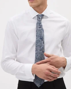 Regular Blue Tie with Paisley Pattern