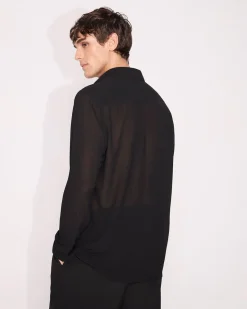 Regular-Fit Sheer Dress Shirt
