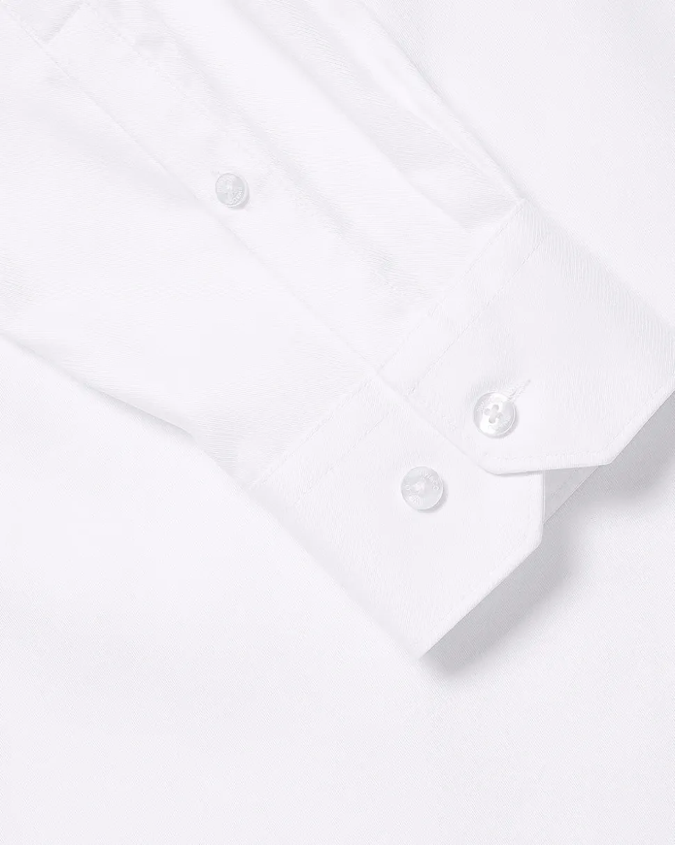Regular-Fit Solid Twill Dress Shirt