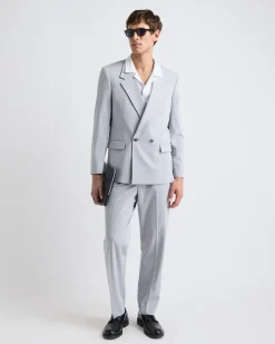 Relaxed-Fit Light Grey Suit Pant