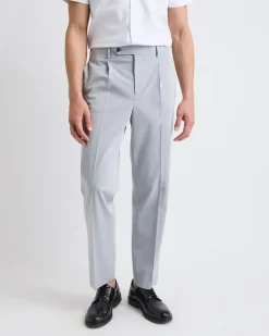 Relaxed-Fit Light Grey Suit Pant