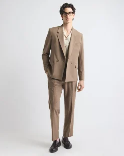 Relaxed-Fit Rose Taupe Suit Pant