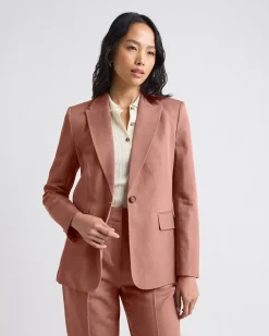 Russet One-Button Blazer