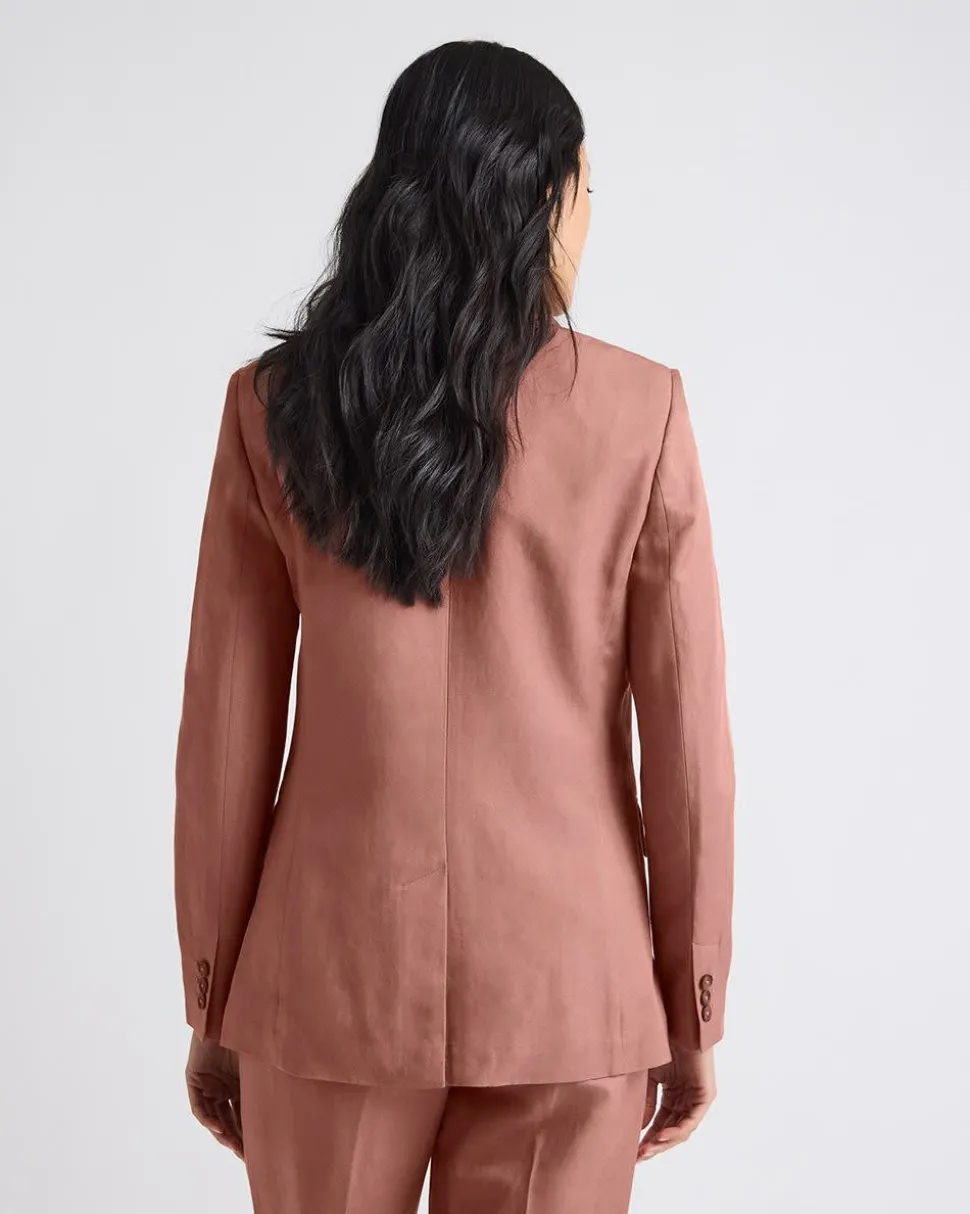 Russet One-Button Blazer