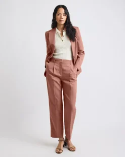 Russet Tapered-Leg High-Rise Pant
