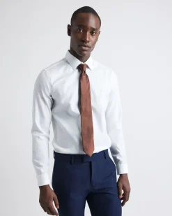 Rust Regular Tie with Micro Dots