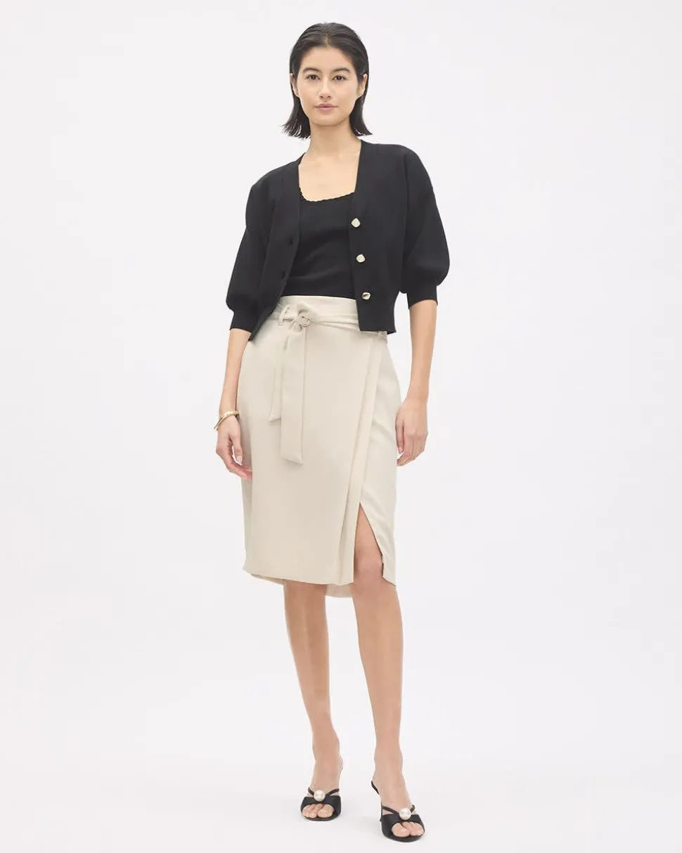 Satin Pencil Skirt