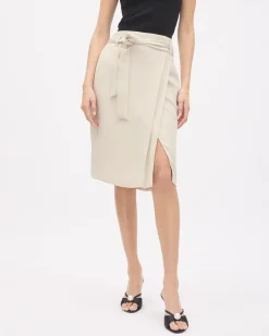 Satin Pencil Skirt
