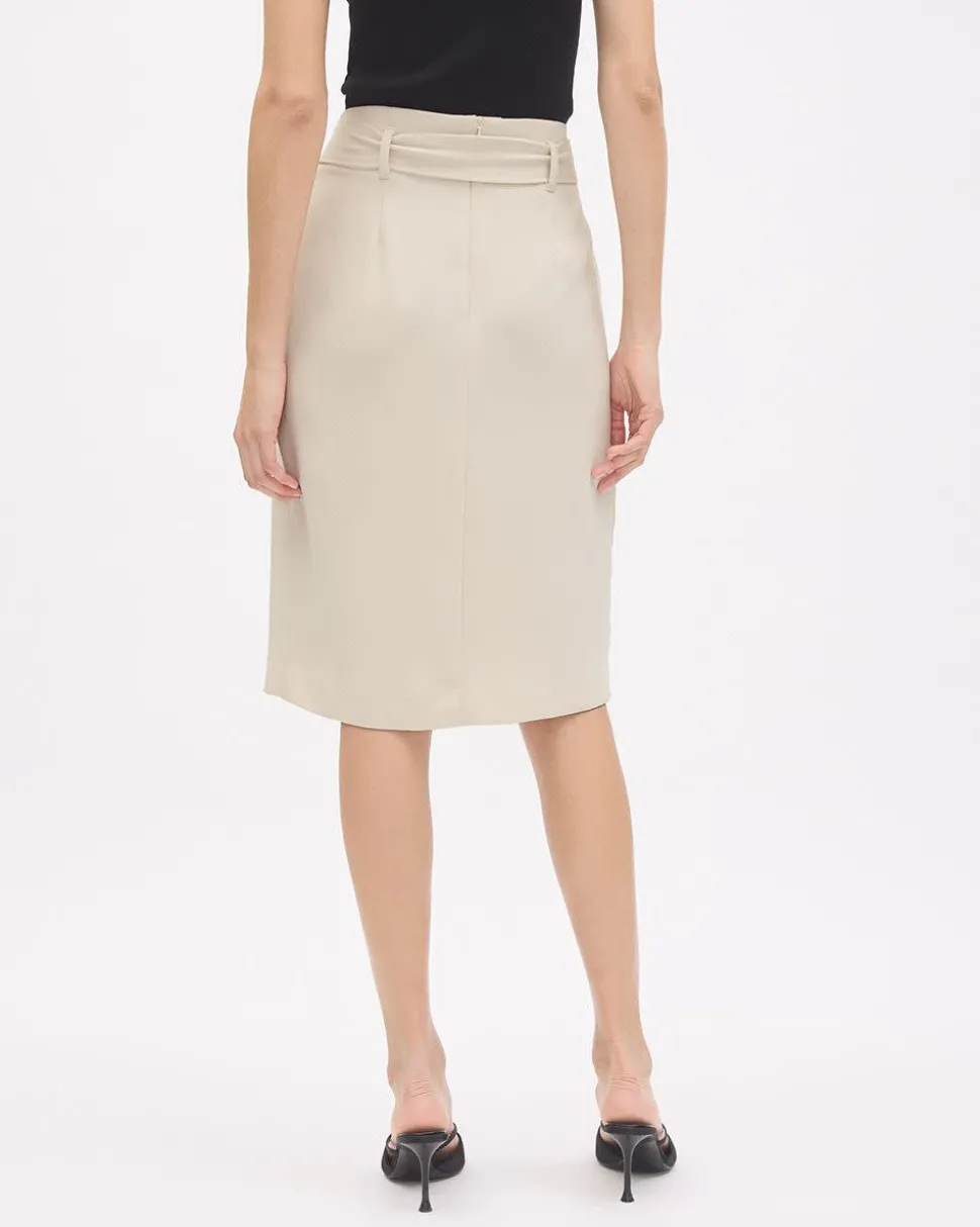 Satin Pencil Skirt