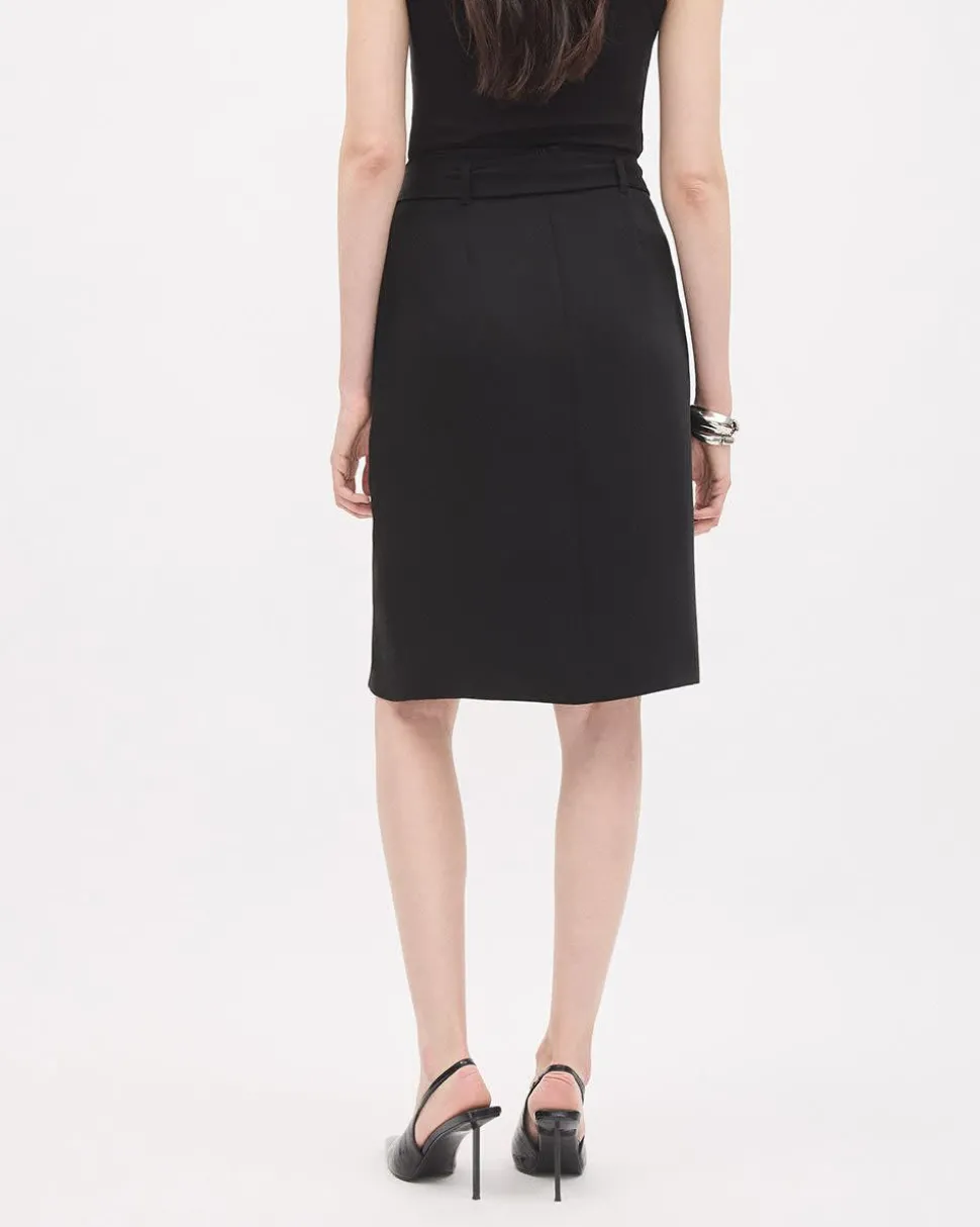 Satin Pencil Skirt