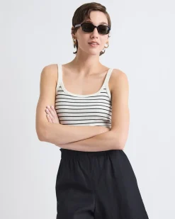 Scoop-Neck Ribbed Cami with Spaghetti Straps