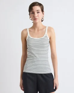 Scoop-Neck Ribbed Cami with Spaghetti Straps