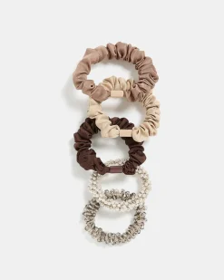Scrunchies with Pearls and Stones - Set of 5