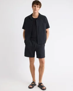 Seersucker Short with Elastic Waistband