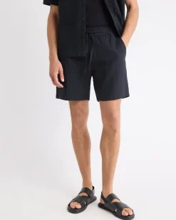 Seersucker Short with Elastic Waistband