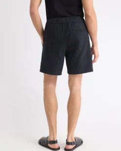 Seersucker Short with Elastic Waistband