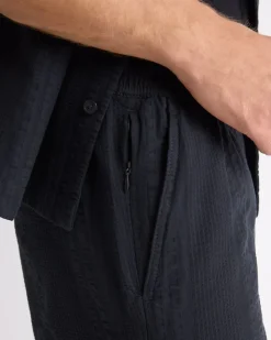 Seersucker Short with Elastic Waistband
