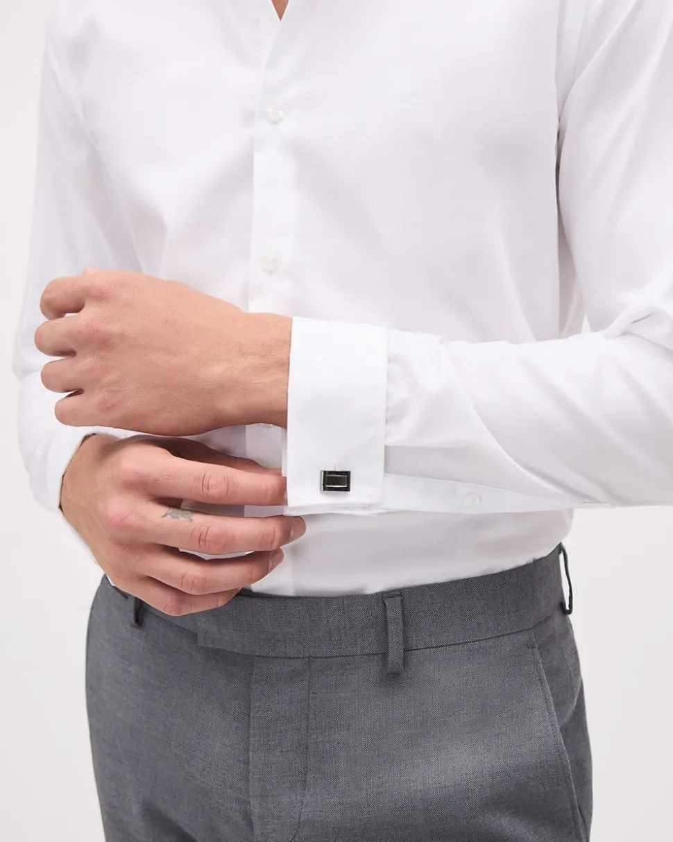 Shiny Gunmetal Cuff Links