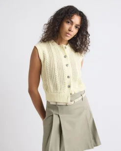 Short Cable-Stitch Sweater Vest