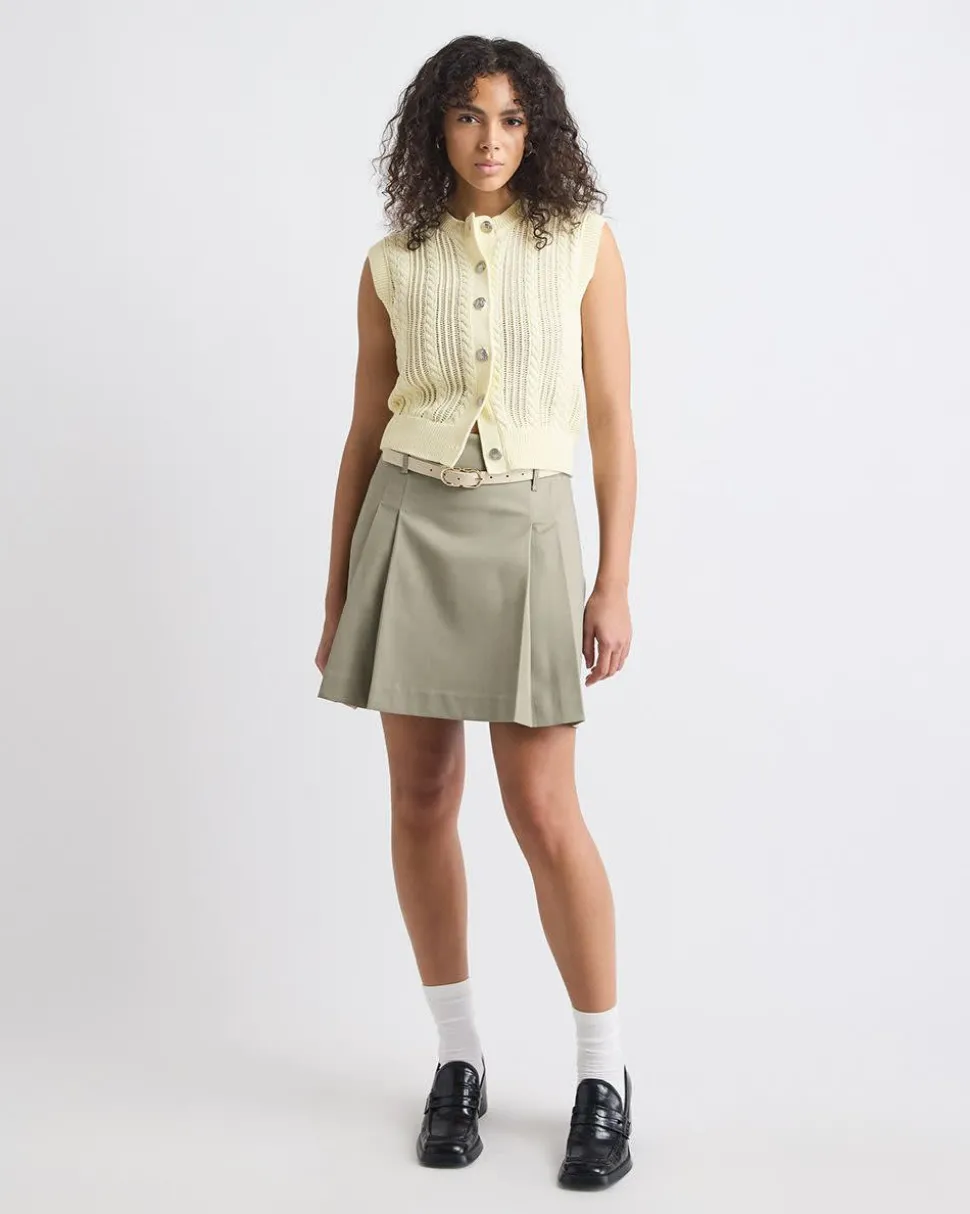 Short Cable-Stitch Sweater Vest