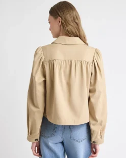Short Jacket with Shirt Collar