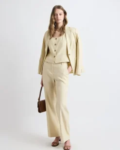 Short Linen-Blend Vest