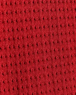 Short Sweater Vest with Pointelle Stitches