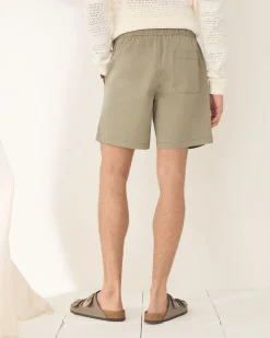 Short with Elastic Waistband and Drawstring