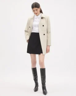Short-Sleeve Buttoned-Down Poplin Blouse