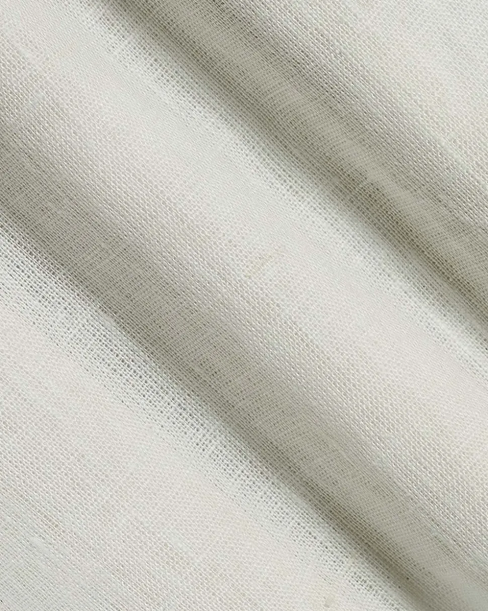 Short-Sleeve Camp-Collar Linen Shirt with Embroidered Details
