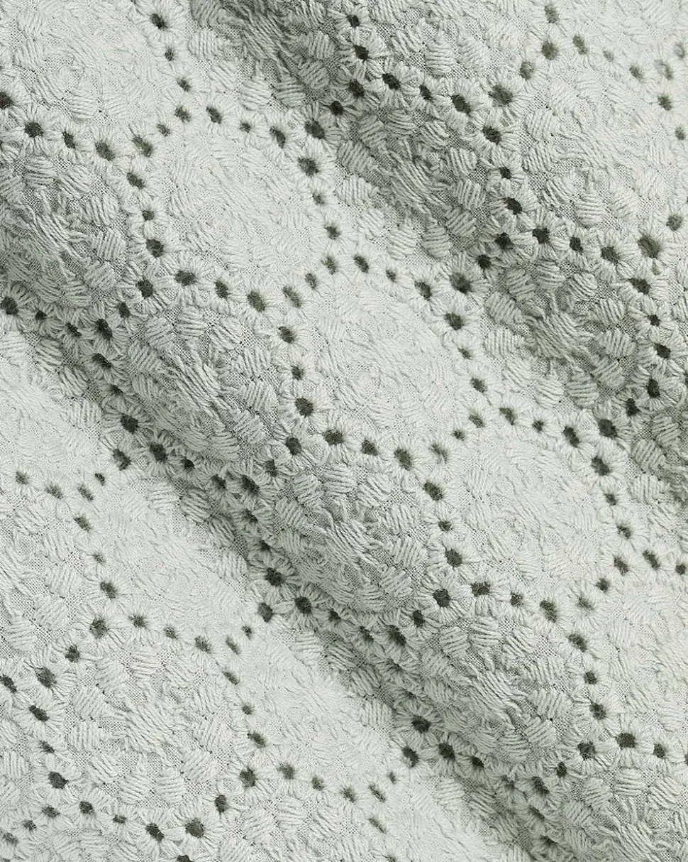 Short-Sleeve Camp-Collar Shirt with Embroidered Details