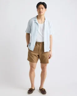 Short-Sleeve Camp-Collar Textured Shirt