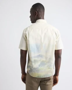 Short-Sleeve Cotton Shirt with Print