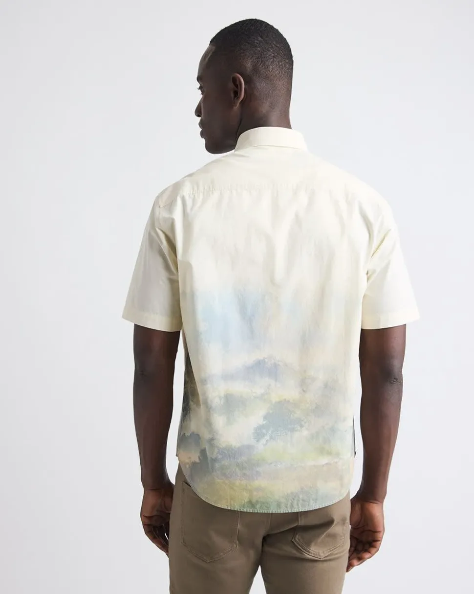Short-Sleeve Cotton Shirt with Print