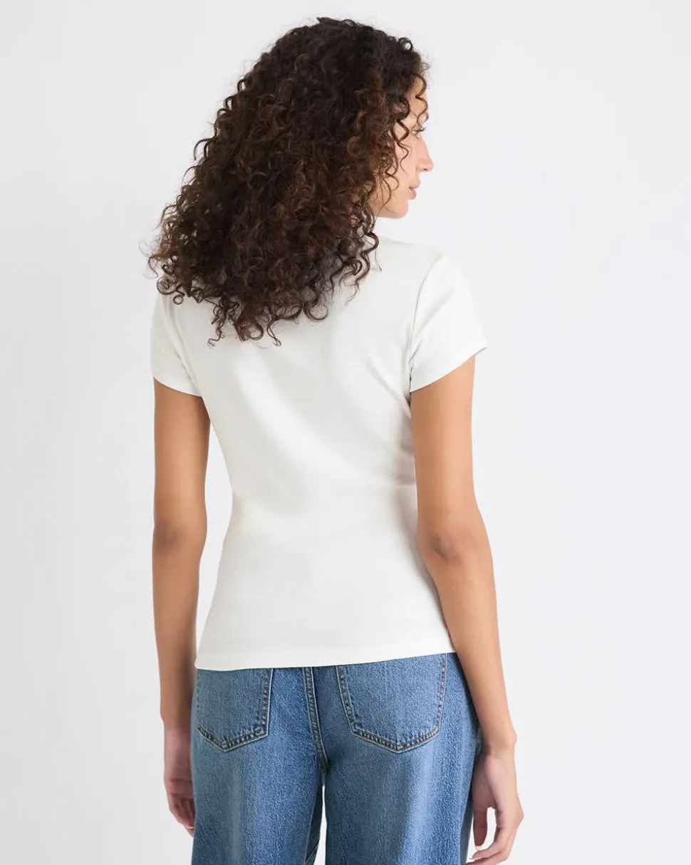 Short-Sleeve Crew-Neck Basic Tee