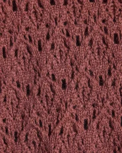 Short-Sleeve Crew-Neck Boxy Sweater in Fancy Stitches