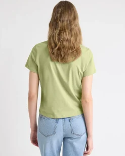 Short-Sleeve Crew-Neck Top with Embroideries