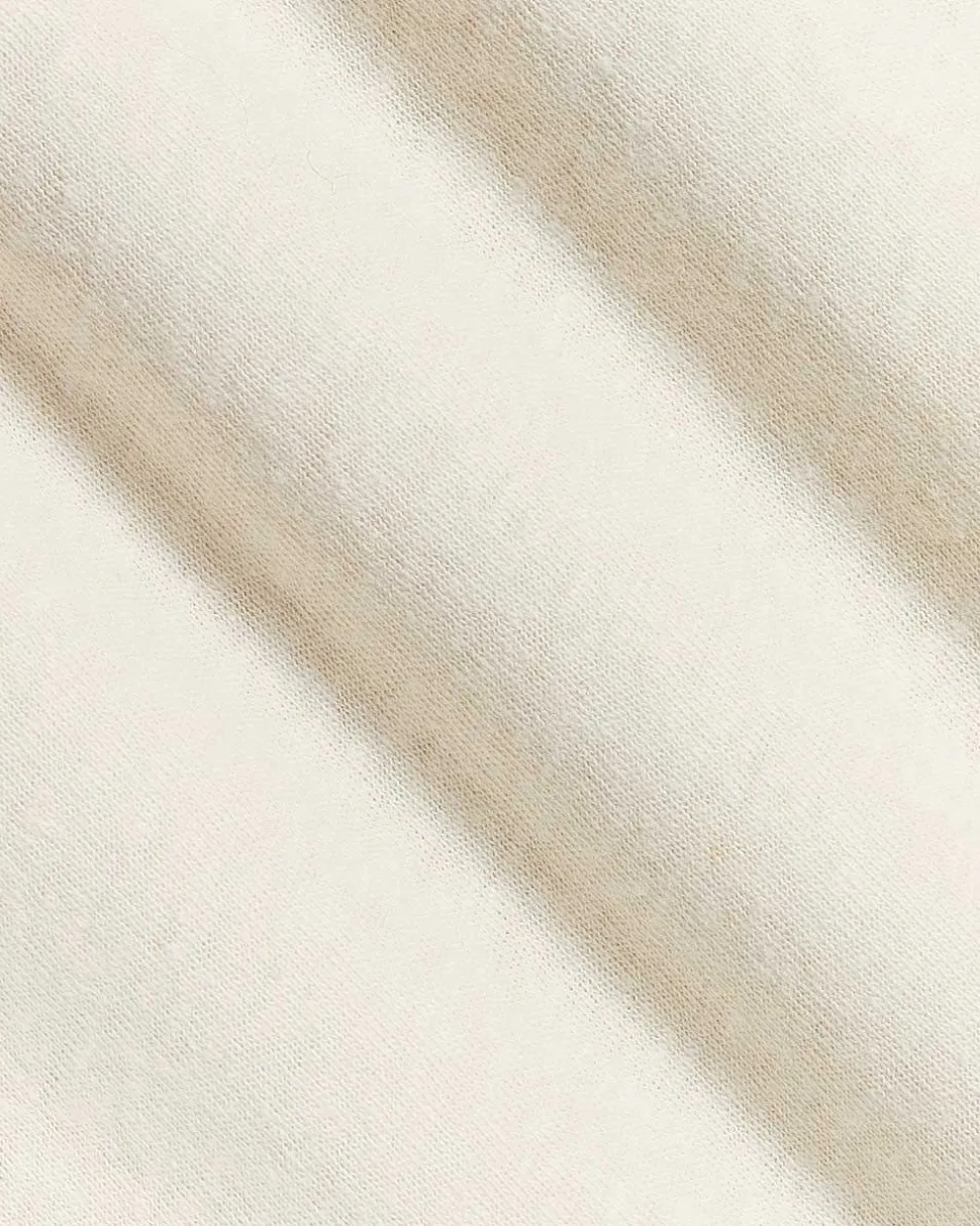 Short-Sleeve Crew-Neck Top with Crochet Details