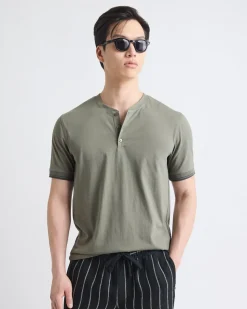 Short-Sleeve Henley T-Shirt