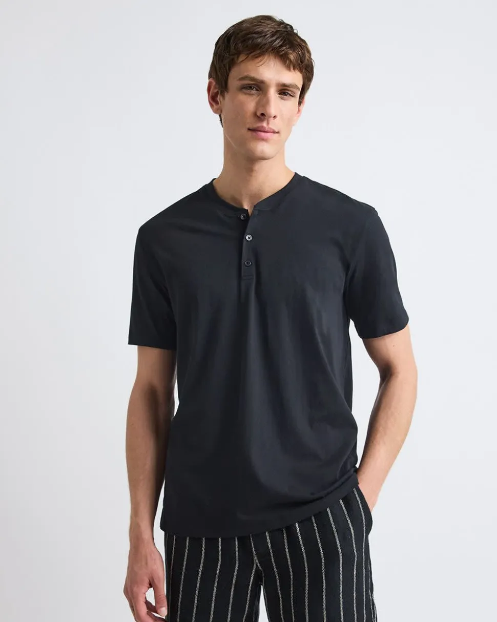 Short-Sleeve Henley T-Shirt