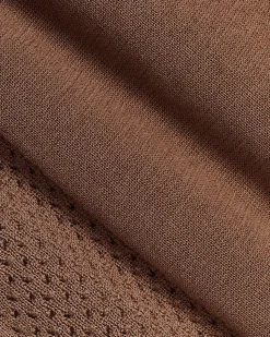 Short-Sleeve Johnny Sweater with Vertical Stripes