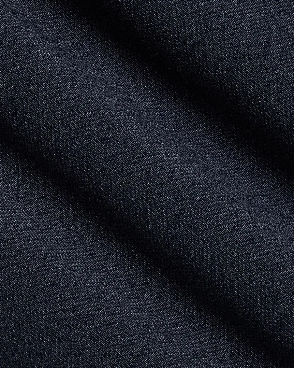 Short-Sleeve Piqué Shirt with Camp Collar