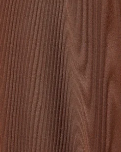 Short-Sleeve Ribbed Henley Top