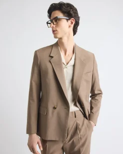 Short-Sleeve Shirt with Camp Collar with Tonal Pattern
