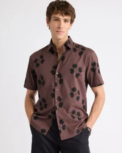 Short-Sleeve Shirt with Embroidered Details